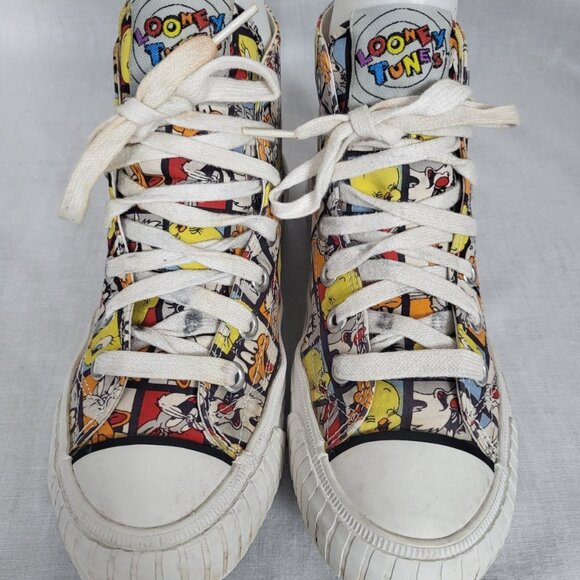 VTG 1993 Looney Tunes Keds High Top Women's Sz 8 Shoes Y2K Sneakers Tweety Bugs - Picture 4 of 10
